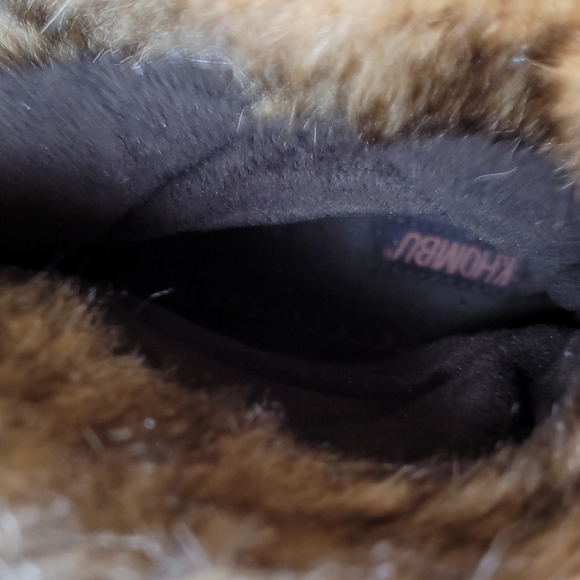 Khombu Womens Pull On Waterproof Rubber And Fur Snow Boots - Picture 9 of 10